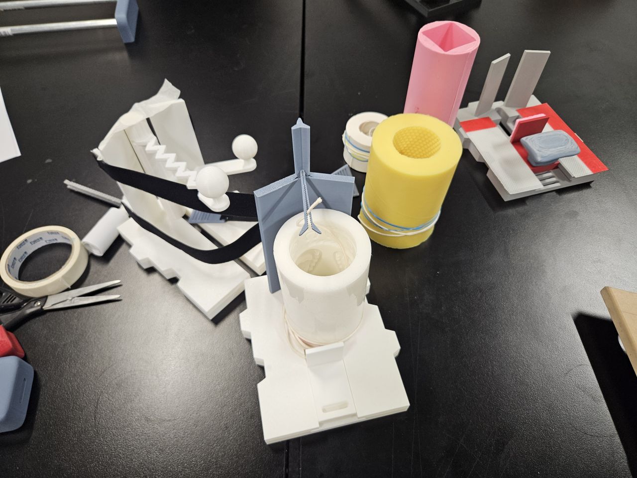 A range of 3d printed prototypes for candle making