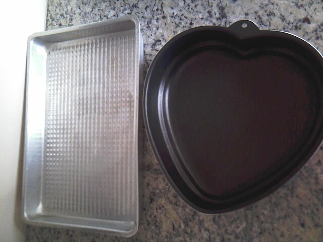 Two empty oven trays.